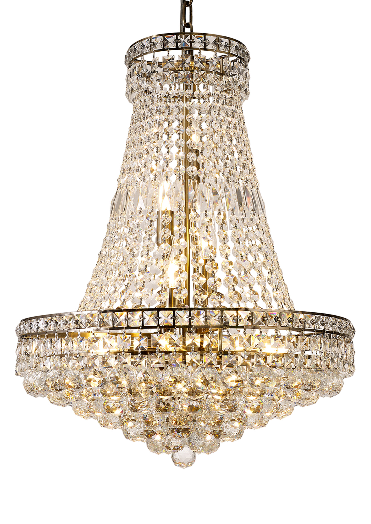 Frances Crystal Ceiling Lights Diyas Statement Crystal Fittings